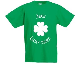 Green lucky charm shirt, St patricks day shirt, personalized tee, saint patricks day, clover shirt, st patricks day tee, green clover shirt