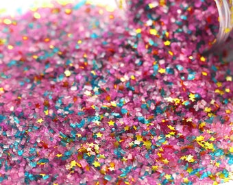 Golden Birthday Fancy Glitter Sugar Crystals, Edible Glitter, Rainbow Sugar Crystals, Edible Gold Glitter, Chunky Sugar, Gold Sprinkles