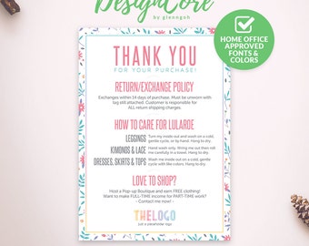 Thank You Cards, Care Cards, Home Office Approved, Personalized, Simple Floral, Digital File, Marketing, Fashion Consultant Retail, DCTYC003