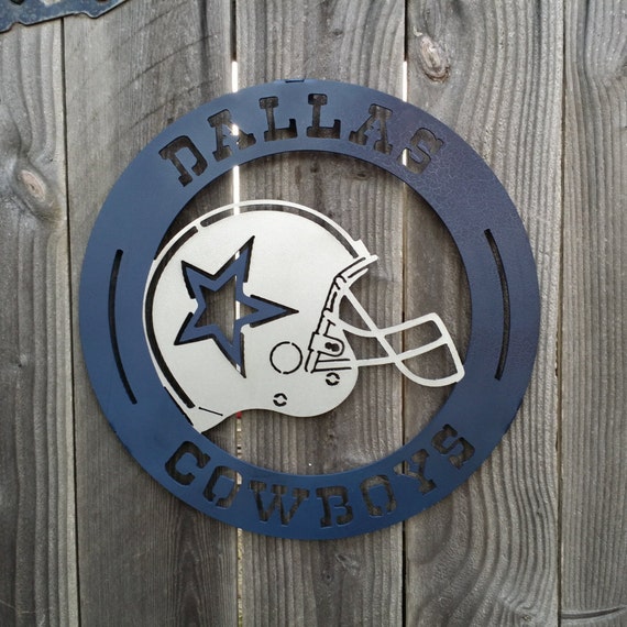 Items similar to Dallas Cowboys metal Sign Emblem Football wall art