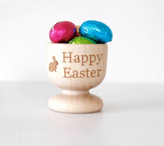 Happy Easter Wooden Egg Cup, Personalised Easter, Wooden Egg Cup, Easter Egg Cup, Easter Gift, Happy Easter, Wooden Egg Cup, Wooden Egg Cup