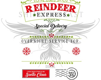 Christmas SVG Cut File | Make Your Own Santa Sack | Santa Sack svg | Santa Bag svg | Christmas SVG design | Reindeer Express SVG