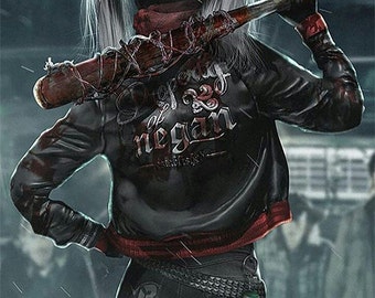 Harley Quinn - Negan - Suicide Squad - Harley Quinn Bat - Harley Quinn Cosplay - Walking Dead - Poster - Print - 8x10 - 11x14 (JS0830)