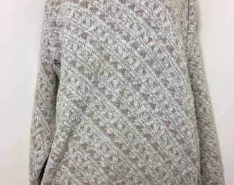 Vintage, Cream, Oversized, Lord Jeff Sweater Size M