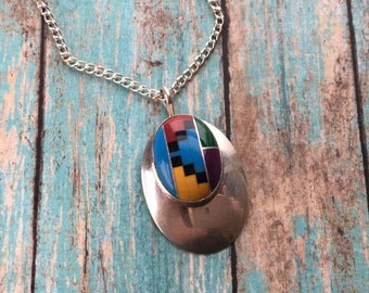 Vintage Native American Pendant/Necklace, Vintage Necklace, Native American Jewelry, Native American Necklace, Native American Pendant