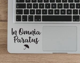 In Omnia Paratus Decal Sticker, Gilmore Girls Sticker, Ready For Anything laptop decal, Laptop Decal Vinyl Sticker DIY quote