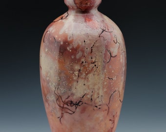 Raku Saggar Fired Vase