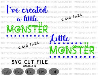 Monster SVG / Little Monster SVG / toddler svg / baby svg / kids svg / Cut files for Cricut / Cutting files / Svg files