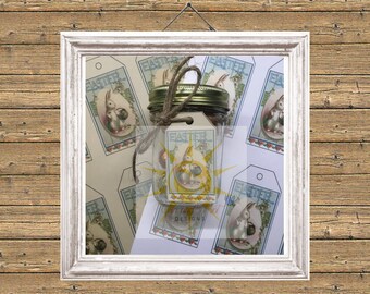 Easter Printable Mason Jar Tag, Easter Favor Tags, Easter Tags, Vintage Bunny, DIY Easter Tag, Easter Favour, Vintage Easter, Easter Bunny