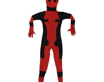 Deadpool Costume With Mask Cosplay Spandex Movie Wade Winston Wilson Superhero Villain Halloween Super Merc Dead Pool Suit Gift High Quality