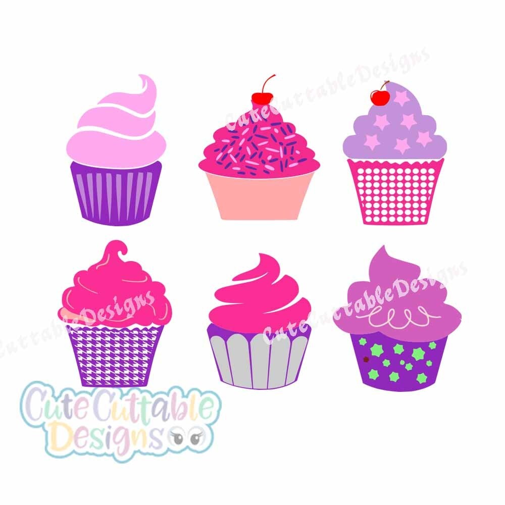 Download Cupcake SVG Cut Files Cupcake Cutting Files for Cricut