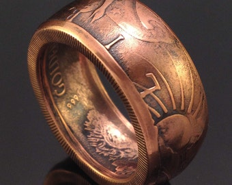 US 'Walking Liberty' Half Dollar Coin Ring