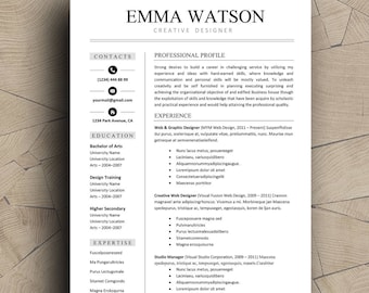 Items similar to Custom resume template - Big color arrows on Etsy