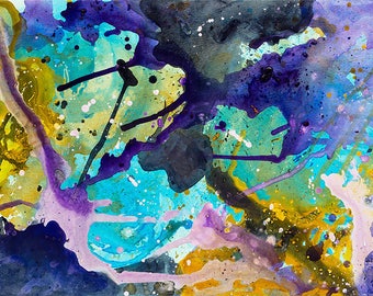 Original colorful abstract acrylic painting on canvas, abstract art, wall art, abstract painting