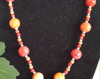 Beautiful gemstone necklace and earrings jewelry set