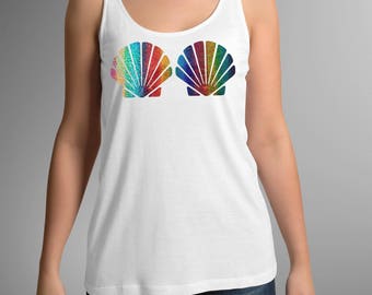 seashell bra t shirt