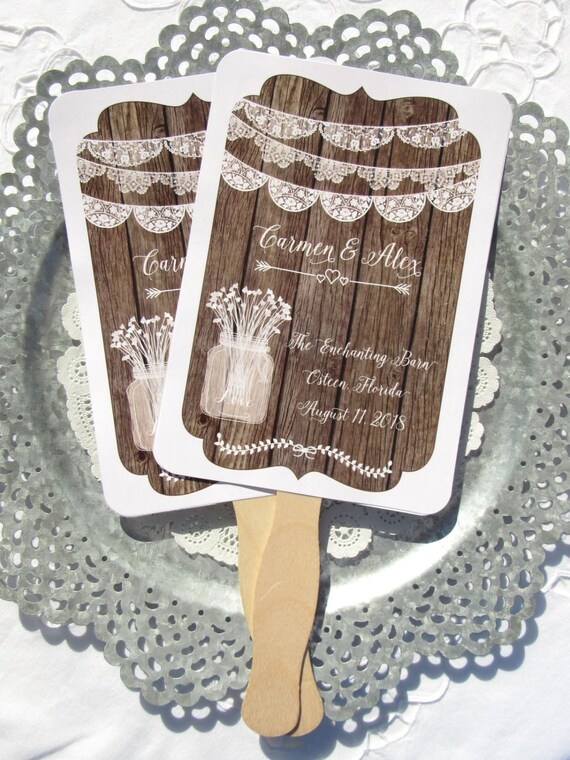 Wedding Fans Rustic | Wedding Favors Rustic | Rustic Wedding Fans | Personalized Hand Fans | Country Wedding Fans | Wedding Rustic | Fans Il_570xn