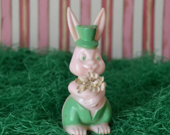 Vintage Easter Bunny Lollipop Holder Candy Container E. Rosen