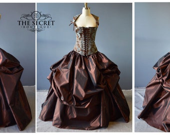 Items similar to Steampunk Edwardian Wedding Dress - Elegant in Ivory ...