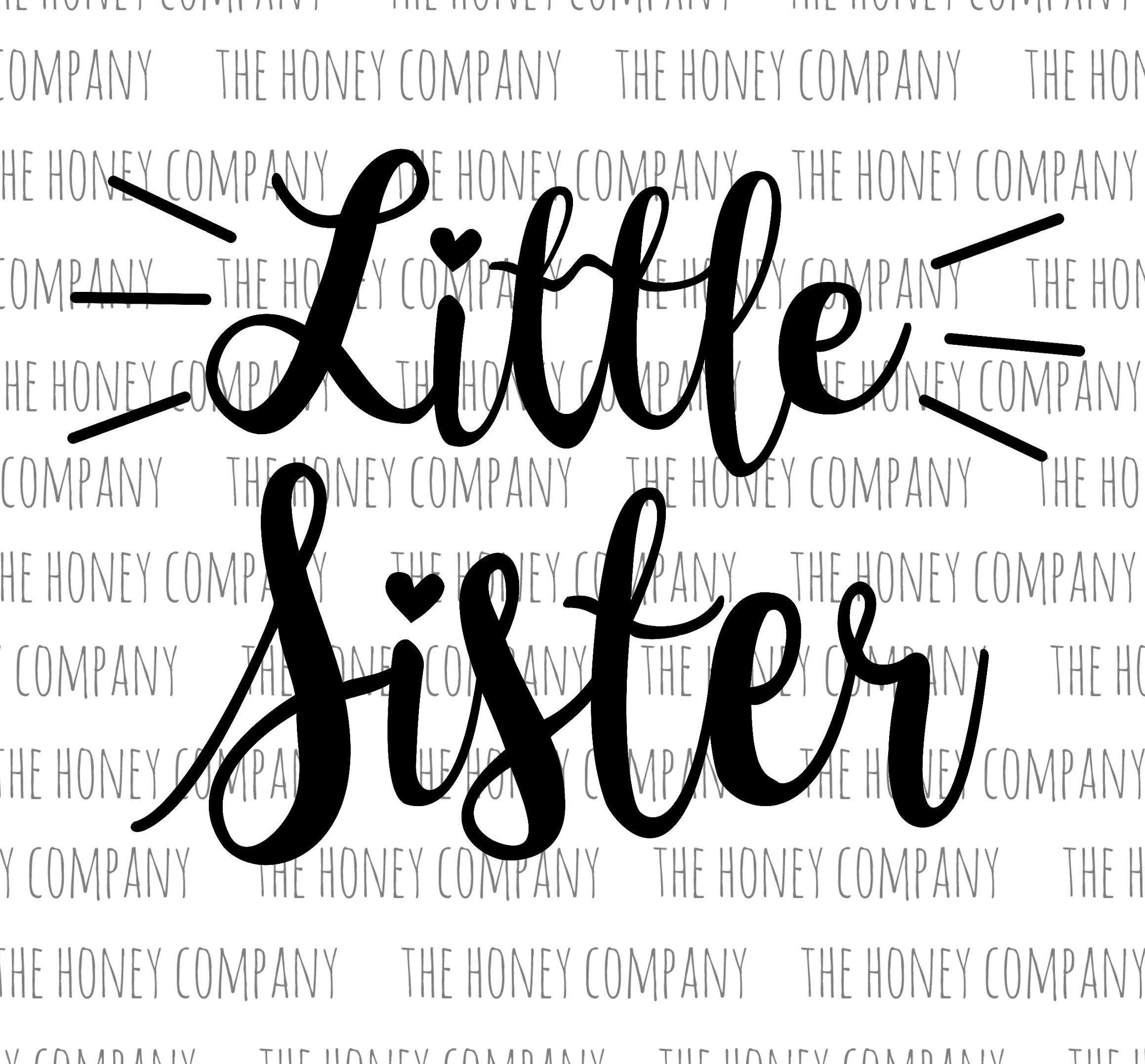 Download Little Sister PNG SVG DXF Instant Download Outline Cricut ...