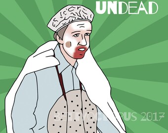 Alan Partridge zombie greeting card