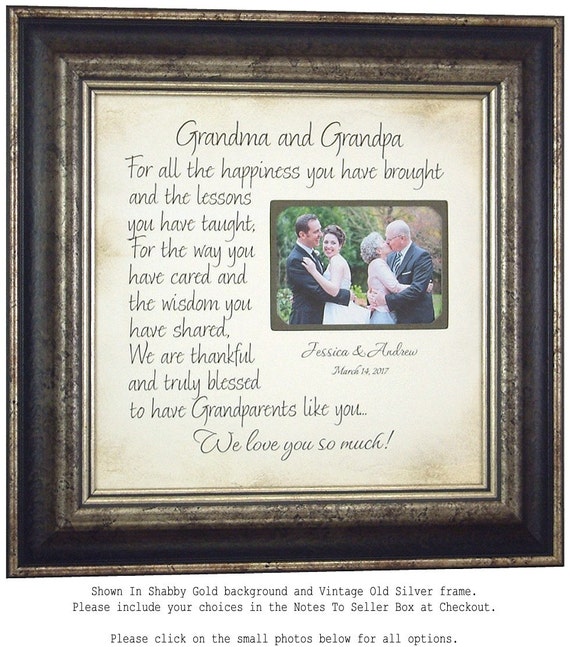 Gifts for Grandparents Grandparents Wedding Thank You Gift