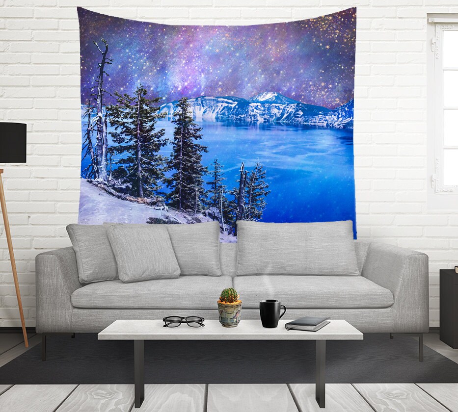 Space Tapestry Surreal Wall Tapestry Top of the World