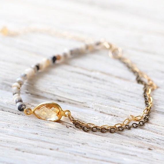 Opal & Citrine Bracelet - October / November Birthstone