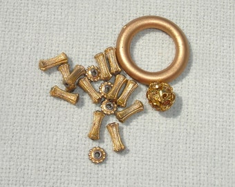 Golden Beads - 15 pcs - Jewelry Making Supplies