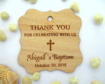 Baby baptism favor tags, christening favor tags, baptism tags, party favor tags, religious tags, cross favor tags, favor tags