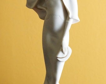 Giuseppe Armani Figurine, Art Deco Figurine, Art Deco Decor, Capodimonte Figurine, Vintage Giuseppe Armani Art Deco "Lady With Bag" Figurine