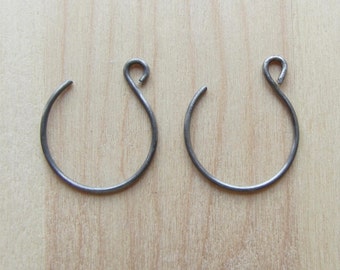 Small Reverse Titanium Hoops, 15 mm Unisex Titanium Hoop Earrings, Hypoallergenic Earrings, Sensitive Ears & Metal Allergy Titanium Jewelry