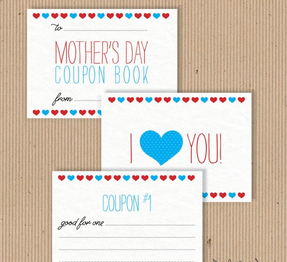 Mother day printable coupon book