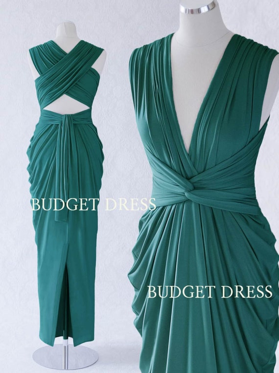 2017 NEW STYLE Teal Green Convertible Bridesmaid Dress Long