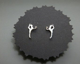 Rhythmic gymnastics ball earrings with silver