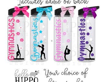 Personalized Gymnastics Water Bottle /Water Bottle for Gymnast / Gift for Gymnast/Bulk Gymnastics Team Gift/ Gymnastics Coach Gift