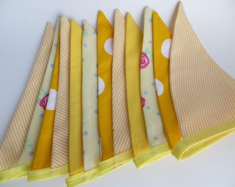Fabric mixed pattern summer fete bunting