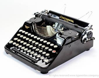Continental Klein Conti Working Typewriter - 1930s German typewriter - English QWERTY typeface - working refurbished typewriter