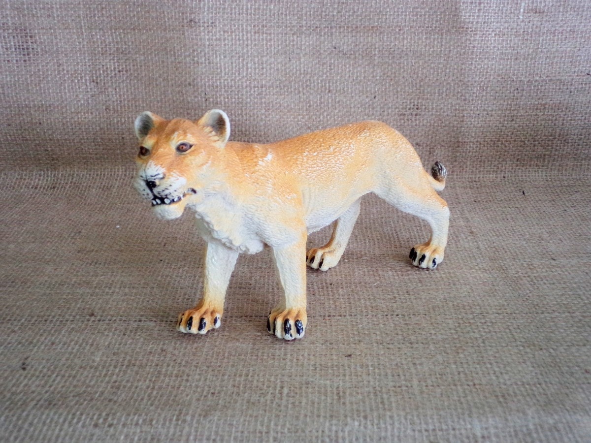 Vintage Lioness Rubber Yellow Lioness Rubber Toy Rubber