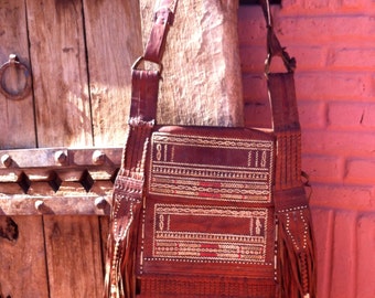 Vintage Moroccan Leather Bag