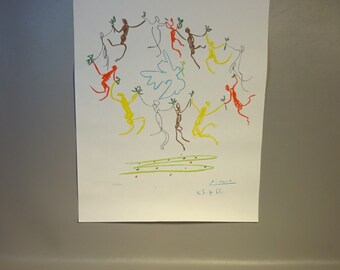 Picasso Poster Limited Edition 145/250 Plate Signed La Ronde de la Jeunesse---