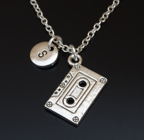 Items similar to Cassette Necklace, Cassette Charm, Cassette Pendant