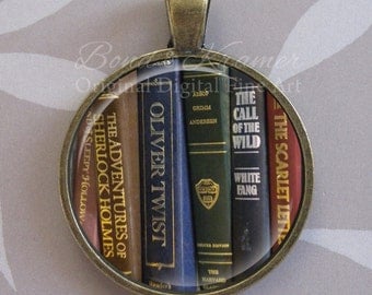 Book Lover Pendant ~ gift idea for avid reader ~ Bibliophile ~ Librarian