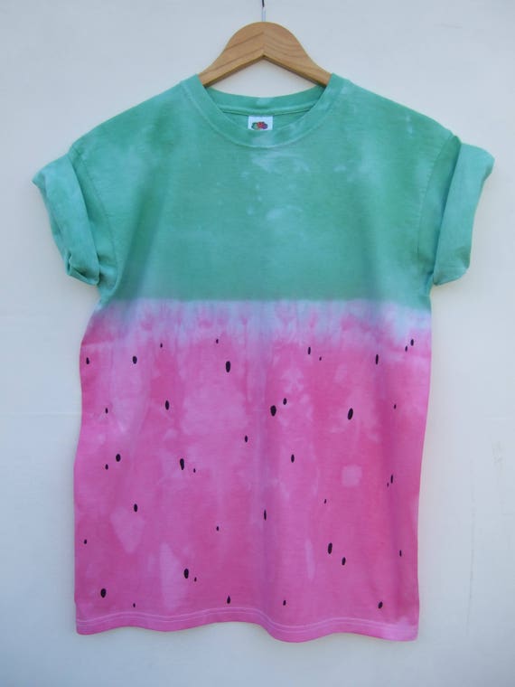 Watermelon Tie Dye Shirt Pink Pastel Goth Grunge Top Tumblr