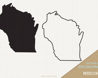 Wisconsin Vector, State Clipart, WI Clip Art, Wisconsin SVG, State PNG (Design 13708)