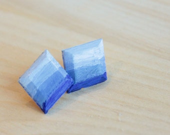 Niobium Post Earrings -Painted - Hypoallergenic Earrings for Sensitive Ears / Nickel Free Stud Earrings