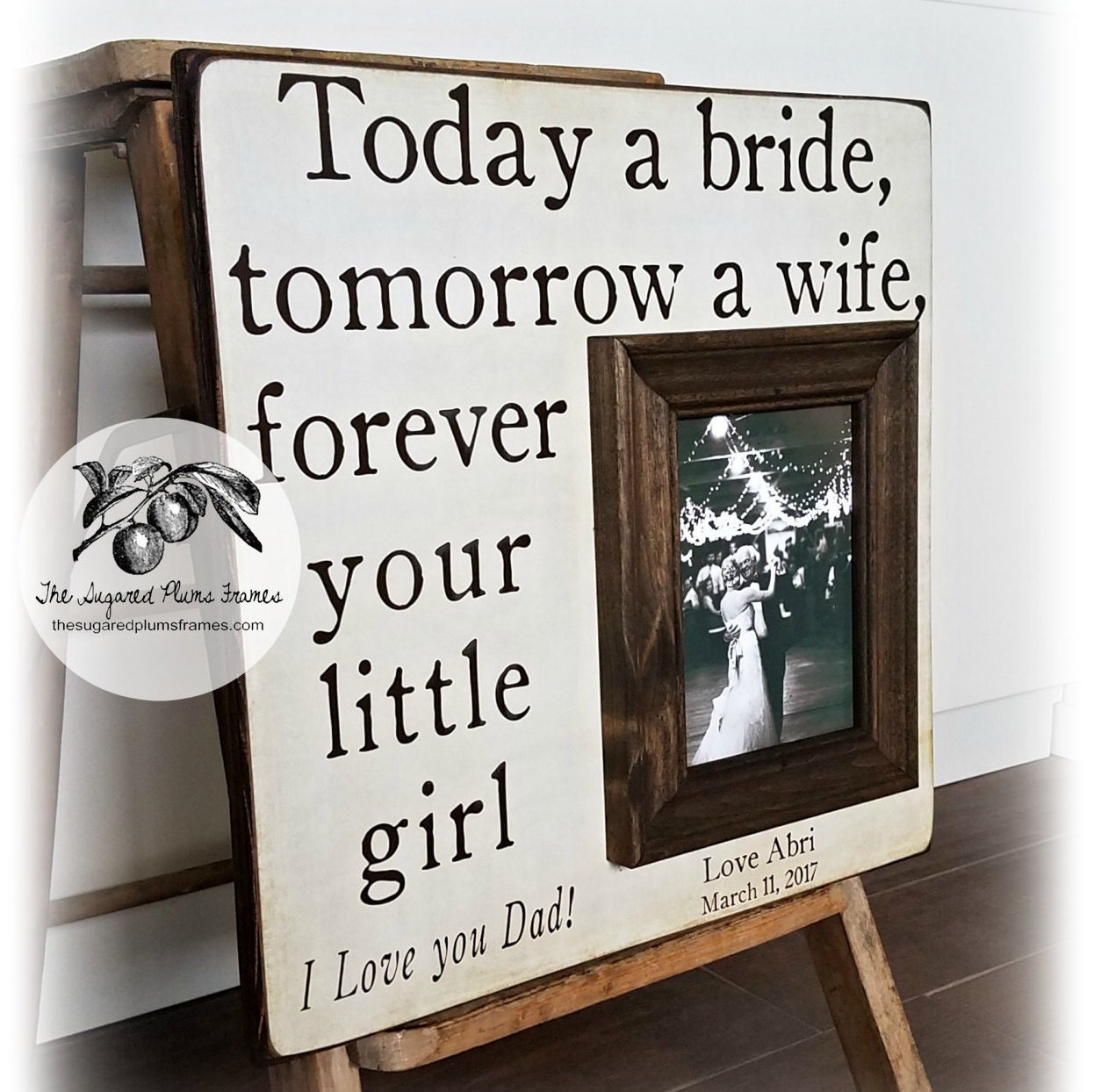 Father of the Bride Gift Father of the Bride Frame Daughter