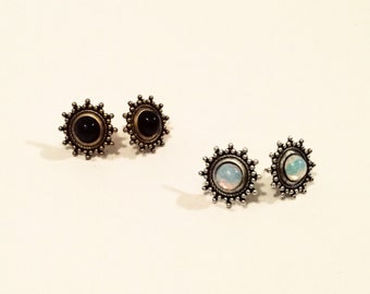 simple stud earrings sterling silver stud earrings gold dainty stud earrings sunburst earrings black stud earrings | Amara stud earrings