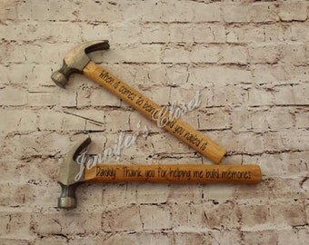 Father's Day Gift, Hammer, Unique Gift, for Dad, Gifts for Men, Father of the Bride, Father-In-law, carpenter, Gift for Dad, Sentimental
