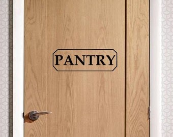 Pantry Door Decal, Pantry Sticker, Vinyl Lettering, Pantry Sign, Door Vinyl Decal, Pantry Window Decal, Kitchen Decal, Viny Door Sign